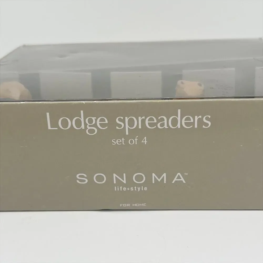 New in Box Set of 4 Sonoma Stainless Steel Animal Lodge Spreaders